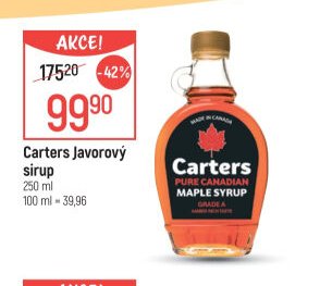 Carters Javorový sirup