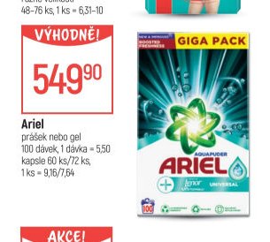 Ariel prášek nebo gel