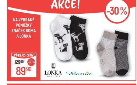 Ponožky značek Boma a Lonka