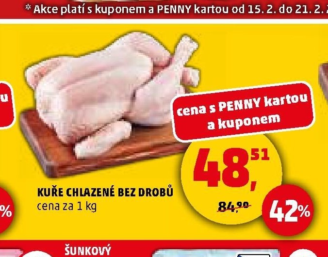 KUŘE CHLAZENÉ BEZ DROBŮ