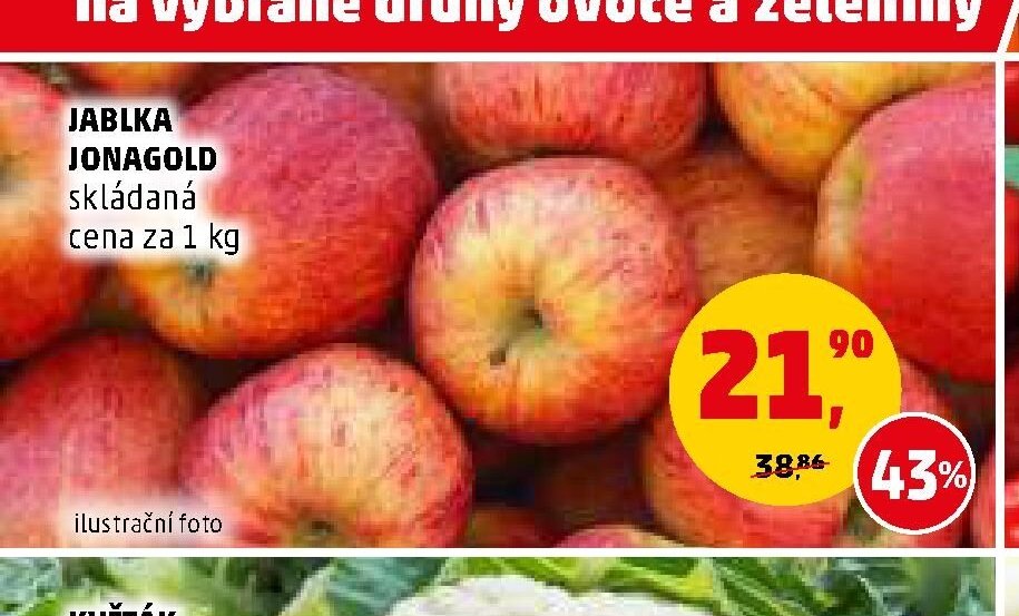 JABLKA JONAGOLD skládaná cena za 1 kg