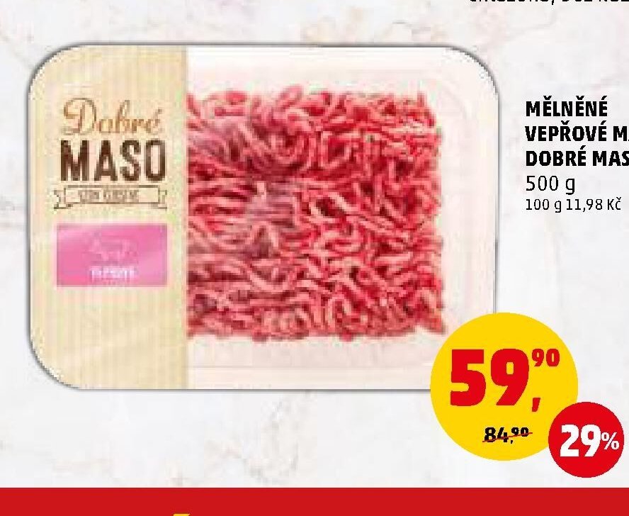 Mělněné vepřové maso Dobré maso