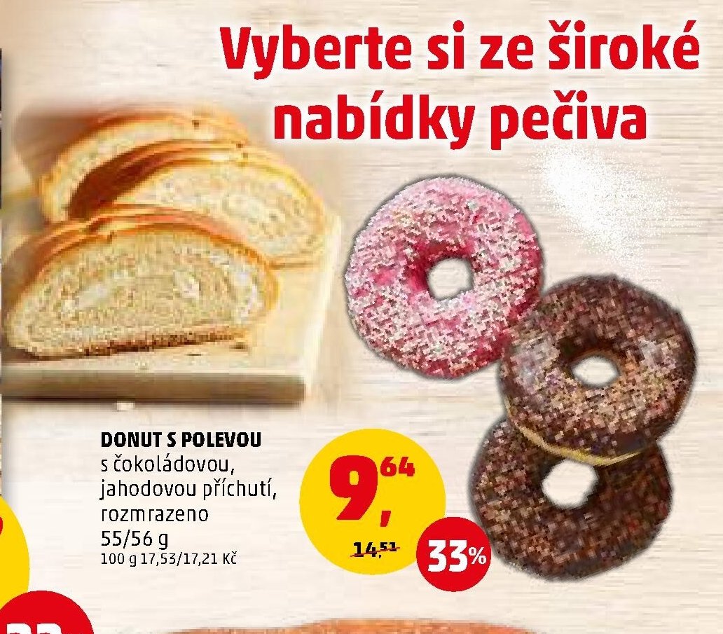 DONUT S POLEVOU s čokoládovou, jahodovou příchutí