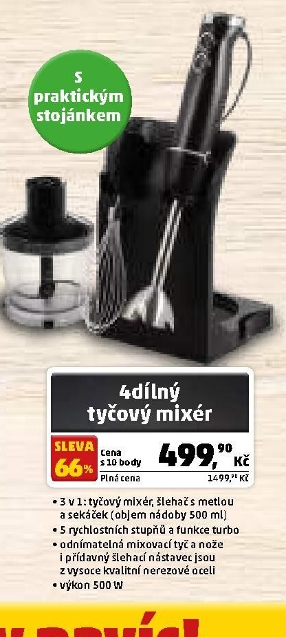 4dílný tyčový mixér