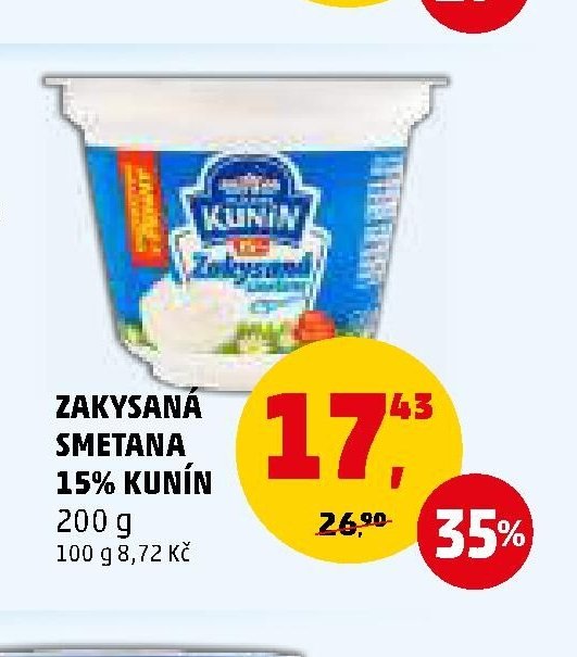 ZAKYSANÁ SMETANA 15% KUNÍN
