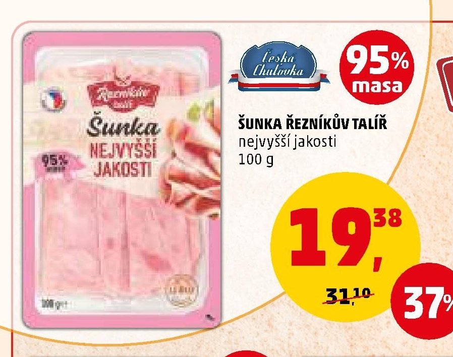 ŠUNKA ŘEZNÍKŮV TALÍŘ nejvyšší jakosti 100 g