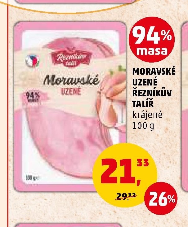 MORAVSKÉ UZENÉ ŘEZNÍKŮV TALÍŘ krájené 100 g