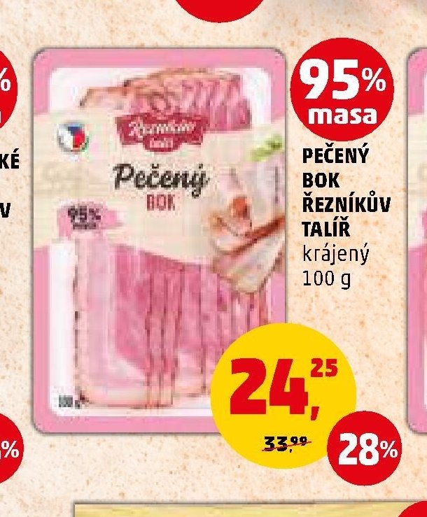 PEČENÝ BOK ŘEZNÍKŮV TALÍŘ krájený 100 g