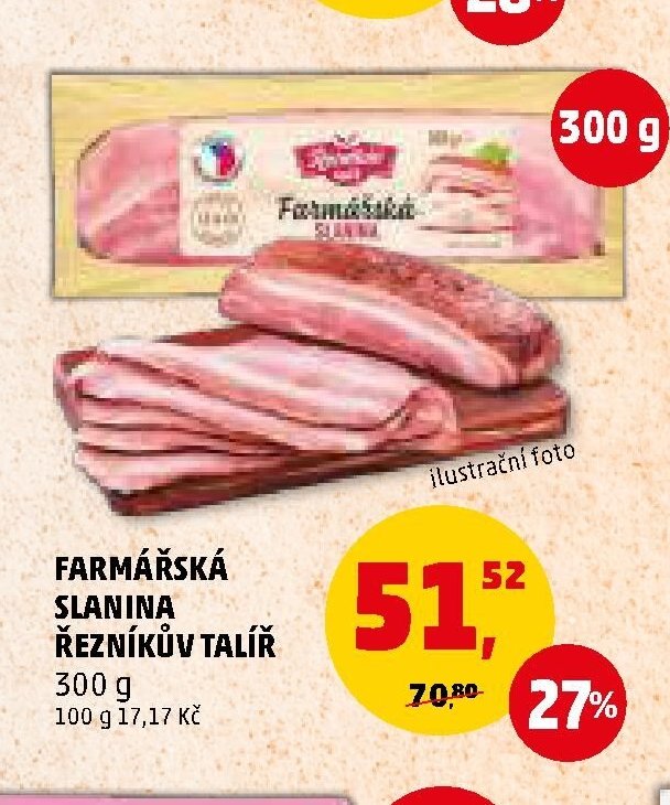 FARMÁŘSKÁ SLANINA ŘEZNÍKŮV TALÍŘ 300 g
