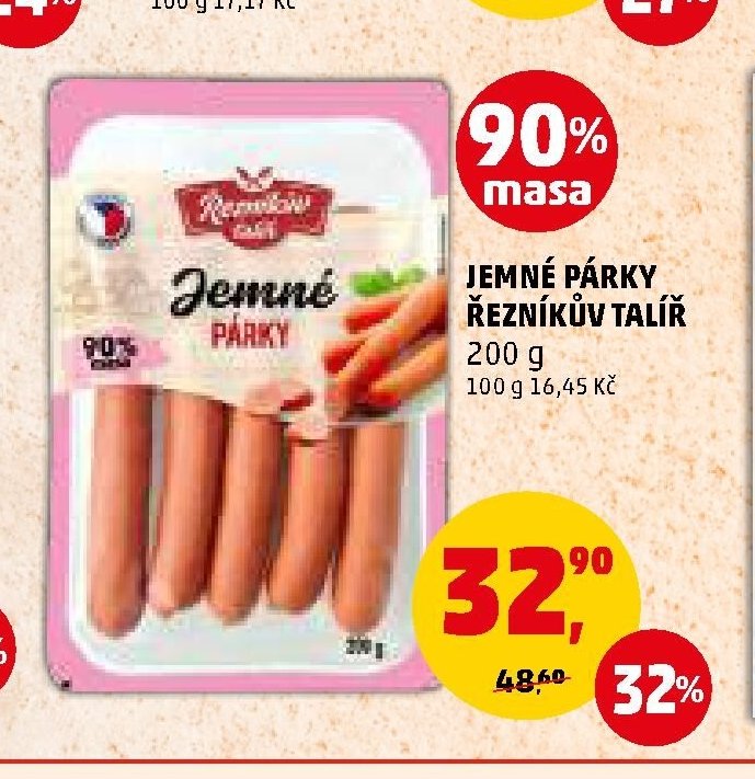 JEMNÉ PÁRKY ŘEZNÍKŮV TALÍŘ 200 g