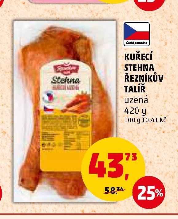 KUŘECÍ STEHNA ŘEZNÍKŮV TALÍŘ uzená 420 g