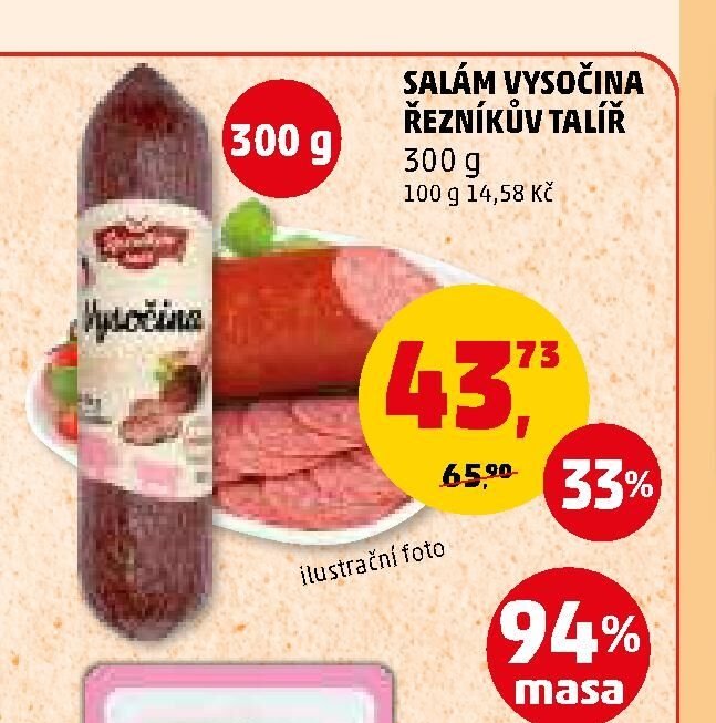Salám Vysočina Řezníkův talíř