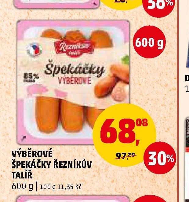 Výběrové špekáčky Řezníkův talíř
