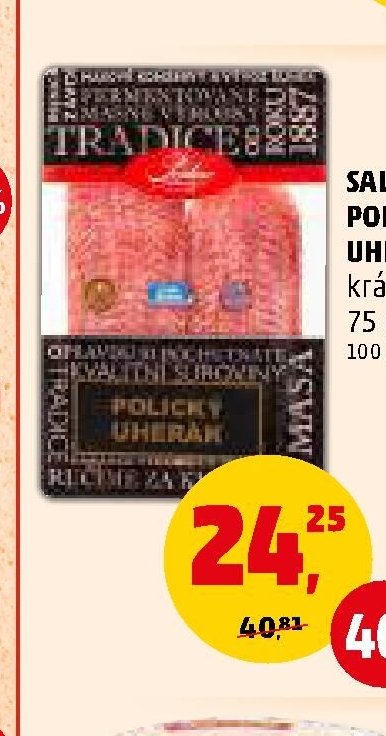 Salám Polický uherák krájený