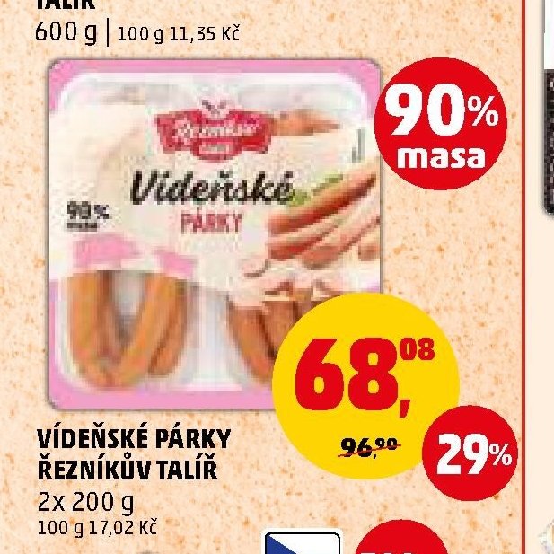 Vídeňské párky Řezníkův talíř