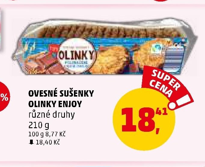 Ovesné sušenky Olinky Enjoy 210 g