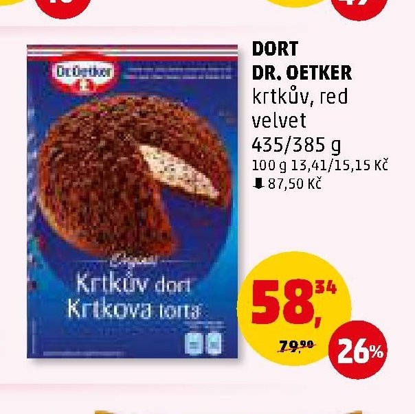 DORT DR. OETKER krtkův, red velvet