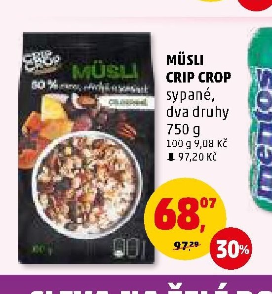 MÜSLI CRIP CROP sypané, dva druhy