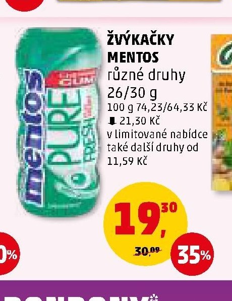 ŽVÝKAČKY MENTOS různé druhy