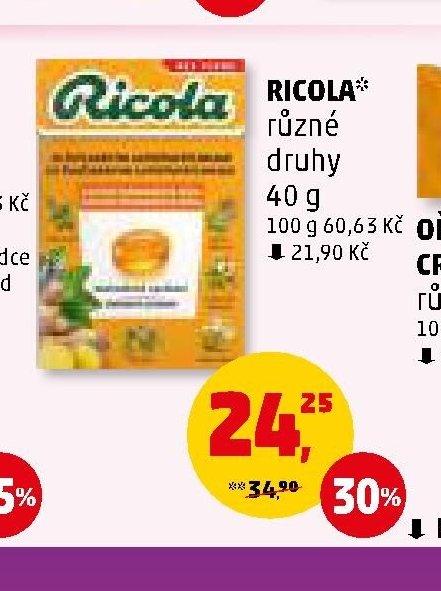 RICOLA různé druhy