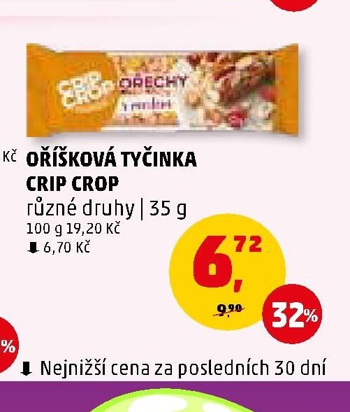 OŘÍŠKOVÁ TYČINKA CRIP CROP různé druhy