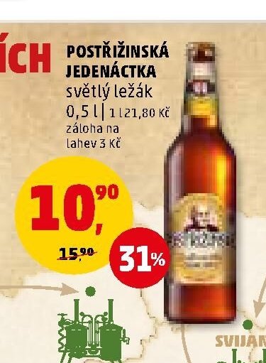 POSTŘIŽINSKÁ JEDENÁCTKA světlý ležák