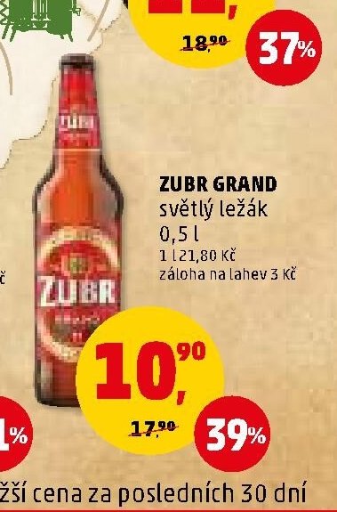 ZUBR GRAND světlý ležák