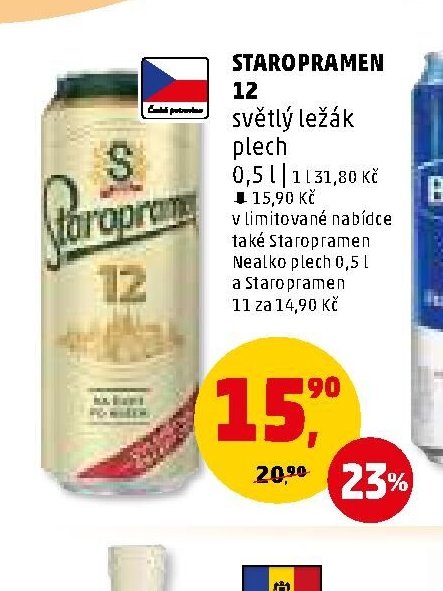 Staropramen 12 světlý ležák plech