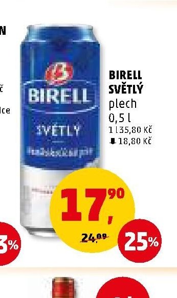 Birell světlý plech