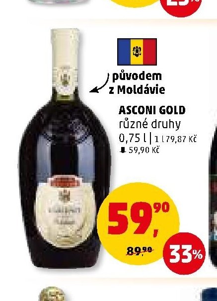 Asconi Gold různé druhy