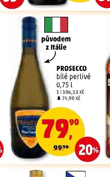 Prosecco bílé perlivé