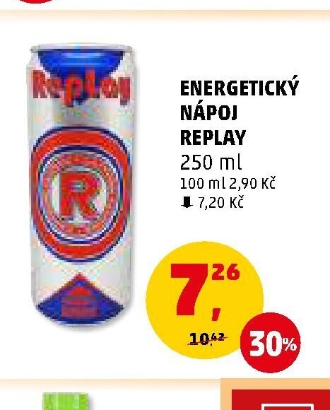 Energetický nápoj Replay