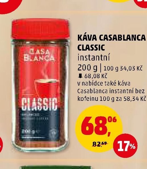 KÁVA CASABLANCA CLASSIC instantní 200 g