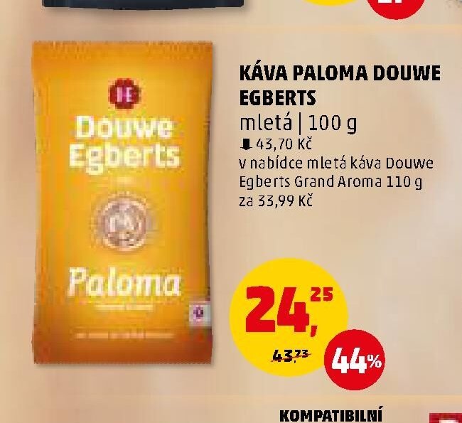 KÁVA PALOMA DOUWE EGBERTS mletá | 100 g