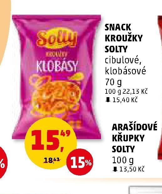 Snack kroužky Solty