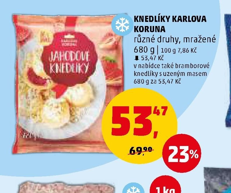 KNEDLÍKY KARLOVA KORUNA různé druhy, mražené 680 g