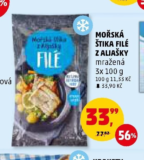 MORSKÁ ŠTIKA FILÉ Z ALAJSKY mražená 3x 100 g