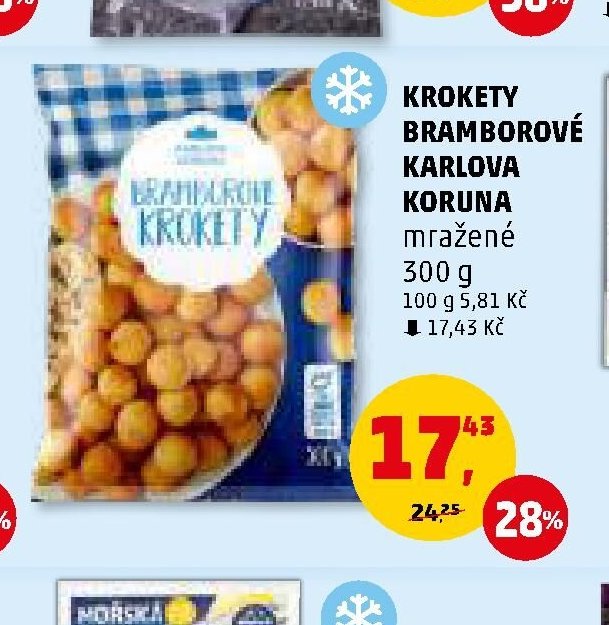 KROKETY BRAMBOROVÉ KARLOVA KORUNA mražené 300 g