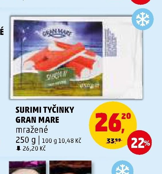 SURIMI TYČINKY GRAN MARE mražené 250 g
