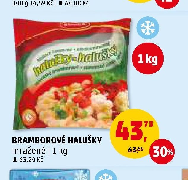 BRAMBOROVÉ HALUŠKY mražené 1 kg