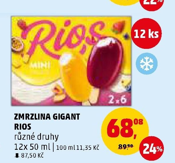 ZMRZLINA GIGANT RIOS různé druhy 12x 50 ml