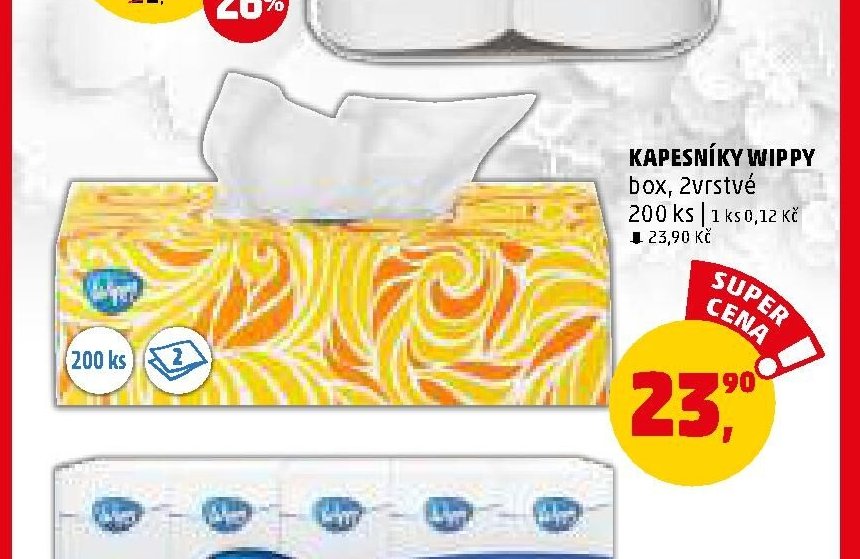 KAPESNÍKY WIPPY box, 2vrstvé
