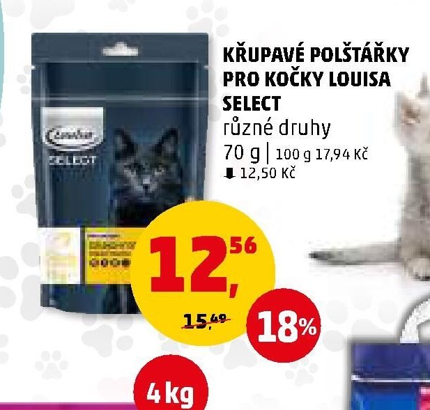 KŘUPAVÉ POLŠTÁŘKY PRO KOČKY LOUISA SELECT