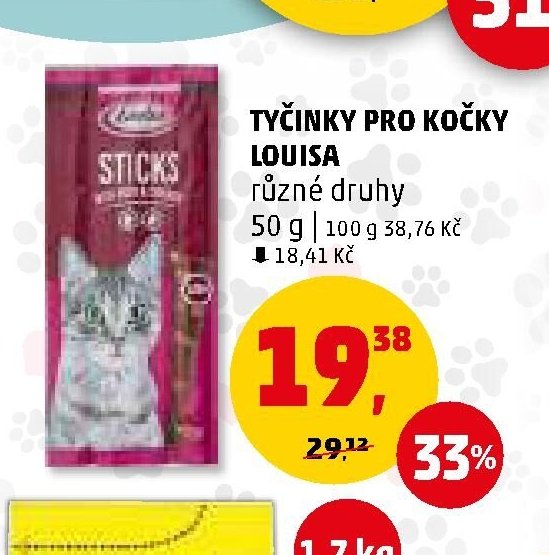 TYČINKY PRO KOČKY LOUISA