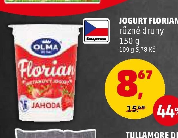 JOGURT FLORIAN různé druhy