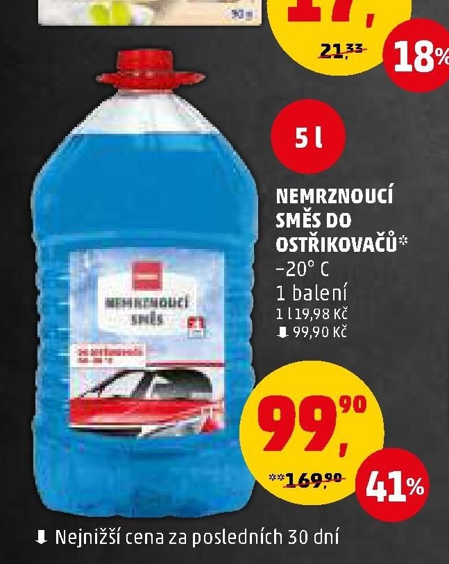 Nemrznoucí směs do ostřikovačů -20 °C 5 l