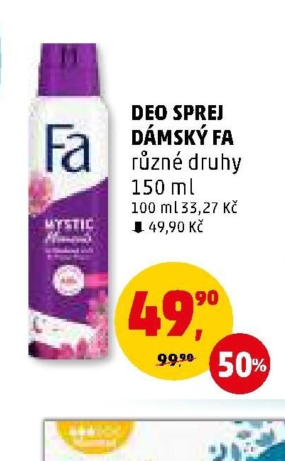 DEO SPREJ DÁMSKÝ FA
