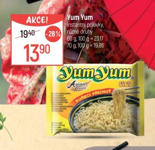 Yum Yum instantní polévky