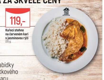 Kuřecí stehno na červeném kari s jasmínovou rýží
