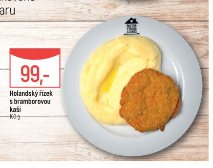 Holandský řízek s bramborovou kaší